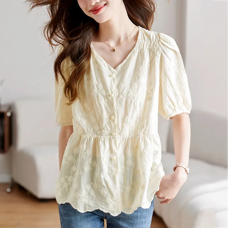 X MOOM Shirts Women's Beige-4