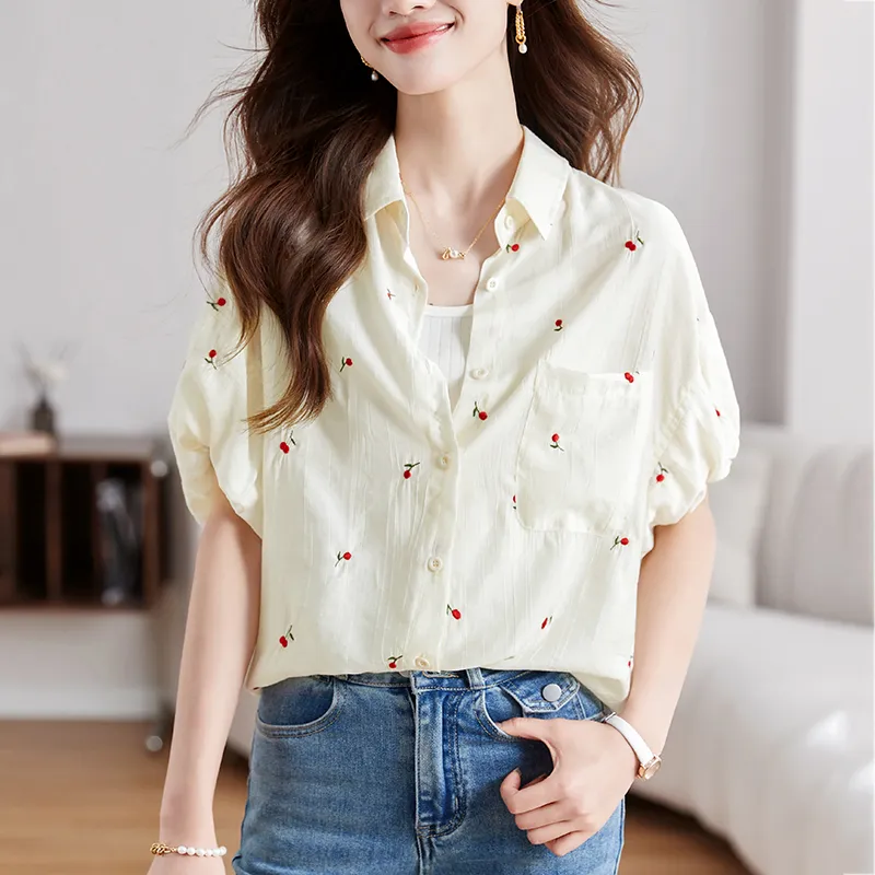 X MOOM Shirts Women's Beige-3