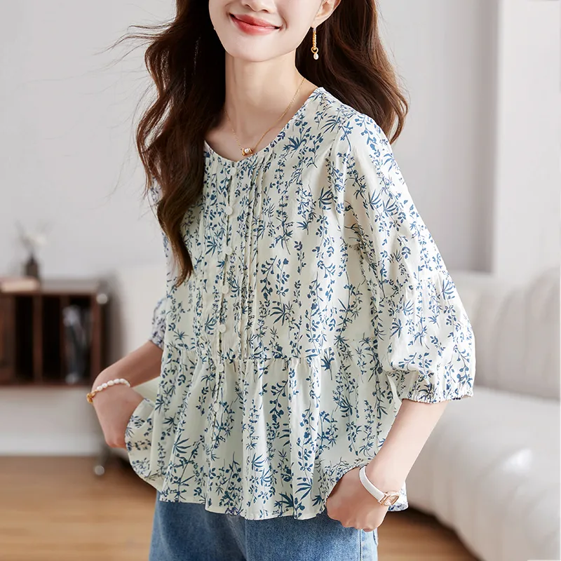 X MOOM Shirts Women's Blue-4
