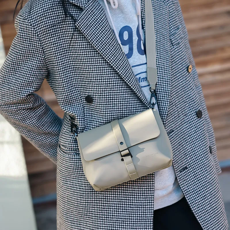 Gaston Luga Eco friendly Material Small Square Bag Messenger Bag Crossbody Bag Women's Black/White/Gray/Green/Yellow-1