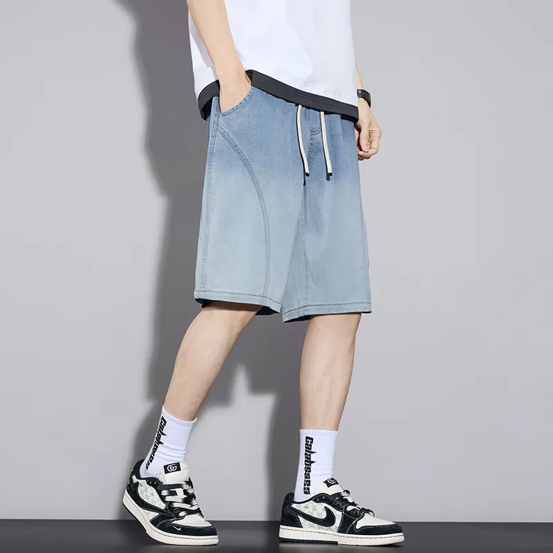 XIEXIELE Denim Shorts Men-1