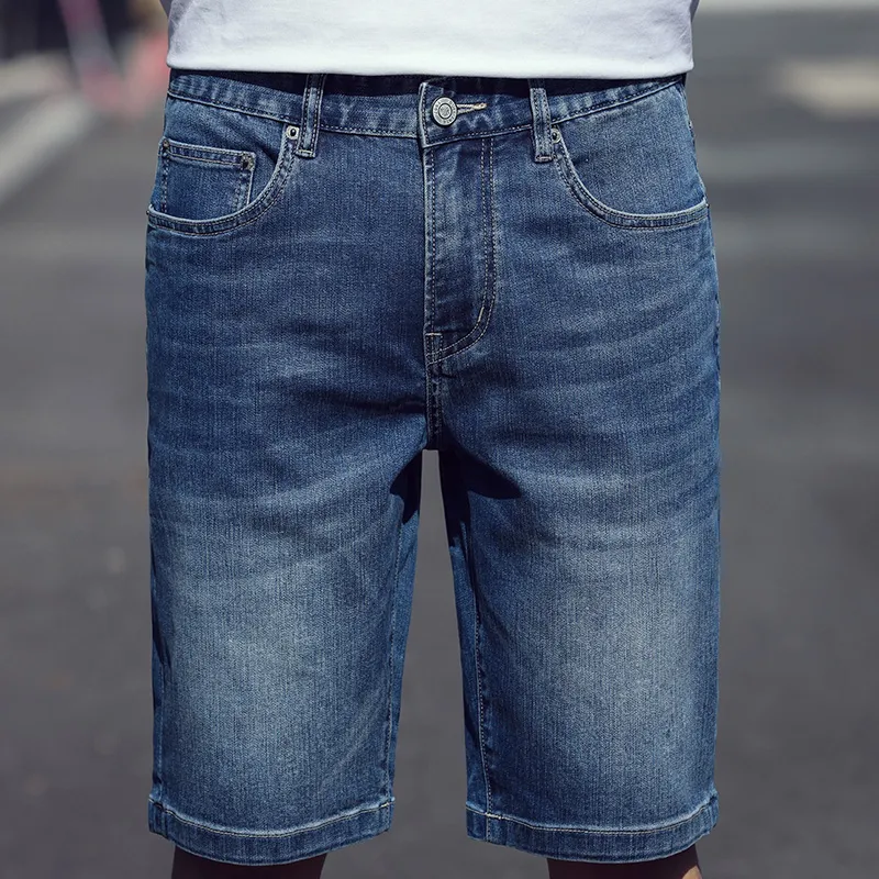 DANIUCHUANSHUO Denim Shorts Men's Blue-3