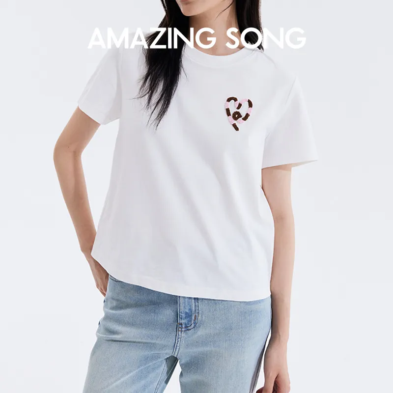 AMAZING SONG T Shirts Women's White-3