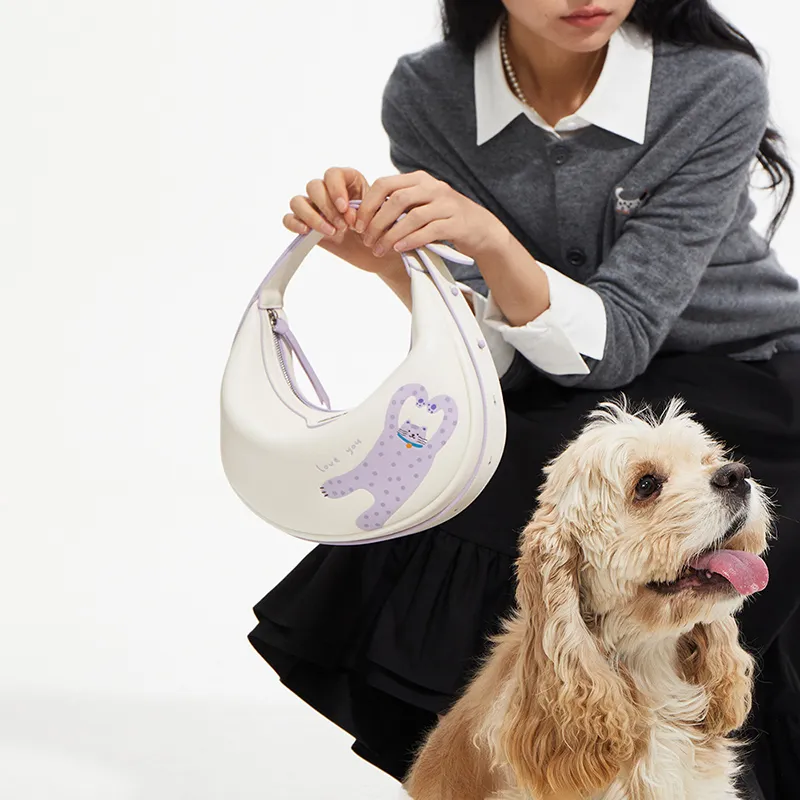 AMAZING SONG Cow Leather One Shoulder Handbags Regular Women's Cream White/Hug Pink-7