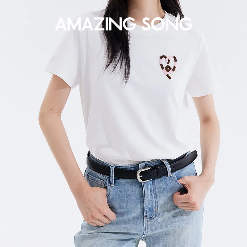 AMAZING SONG T Shirts Women's White-5