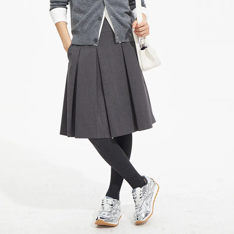 AMAZING SONG Casual Short Skirts Women's Minimalist Gray-2