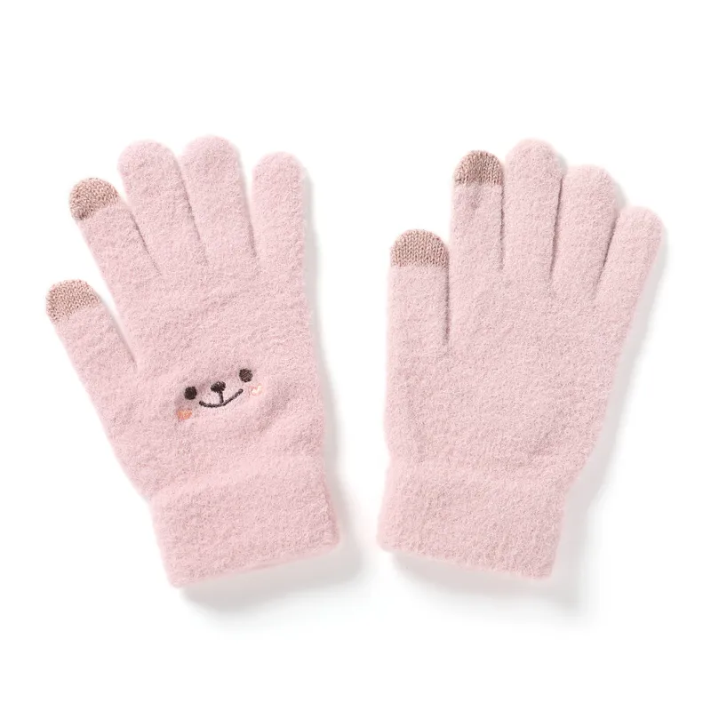 FREE RABBITⅡ Warm Knitted Fabric Touchscreen Compatible Knit Gloves Unisex-3