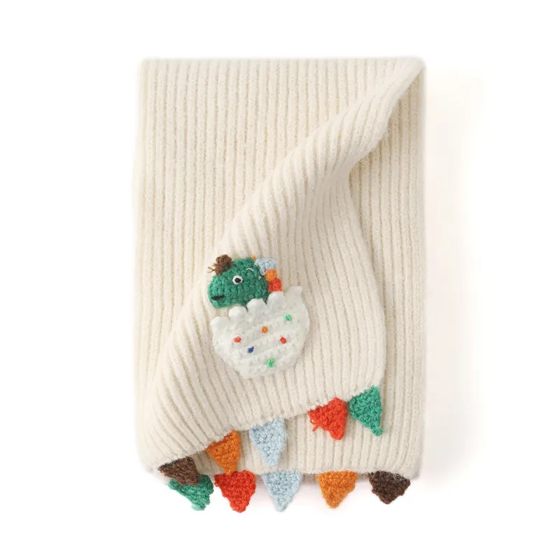 FREE RABBITⅡ Korean Style Casual Versatile Warm Neck Protection Windproof Knitted Fabric Scarf Unisex-3