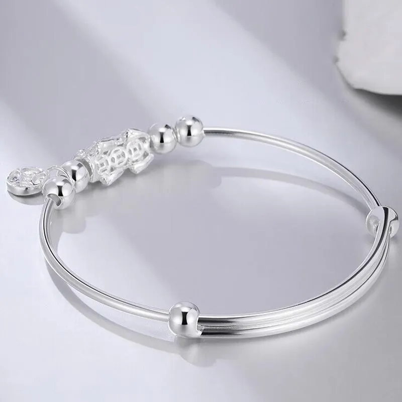 SHARK BABY S999 Fine Silver Bangles Women's-4