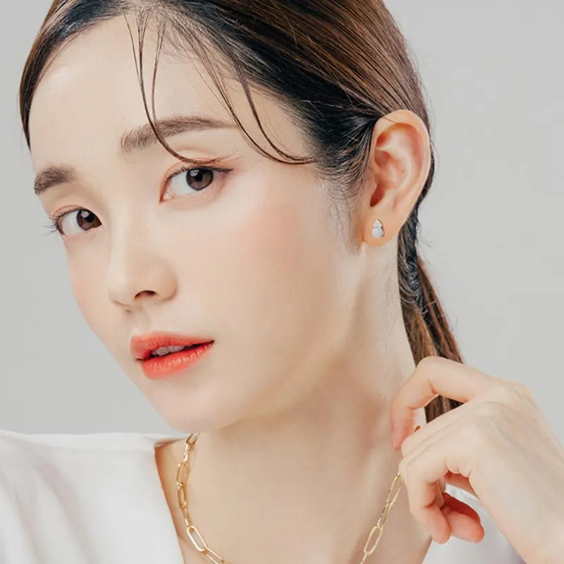 SHARK BABY S925 Silver Stud Earrings Women's-3