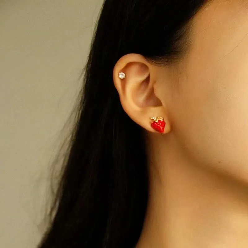 SHARK BABY Glue Drip Stud Earrings Women's-2