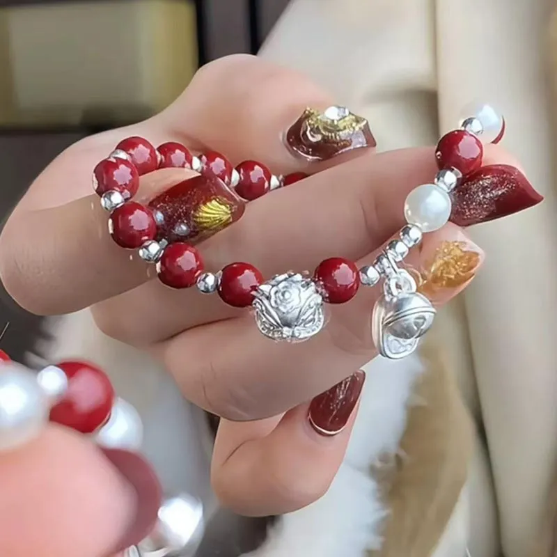 SHARK BABY Imitation Cinnabar Bracelets Women's-3