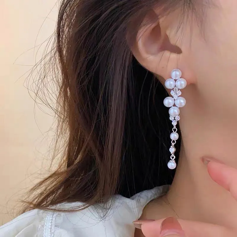 DAN DREAM S925 Silver Stud Earrings Women's-3