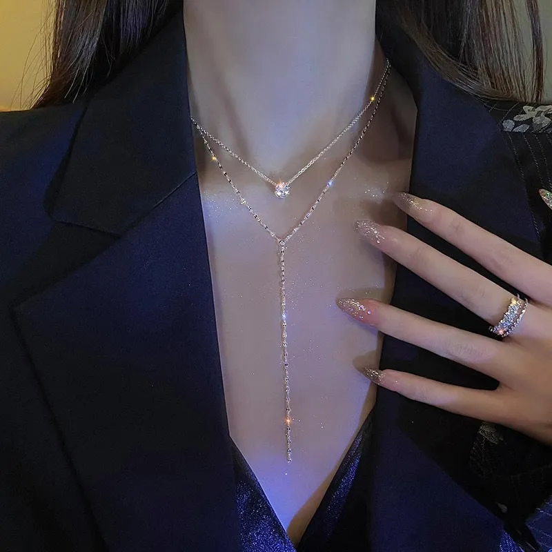 DAN DREAM Zircon Necklaces Women's-2