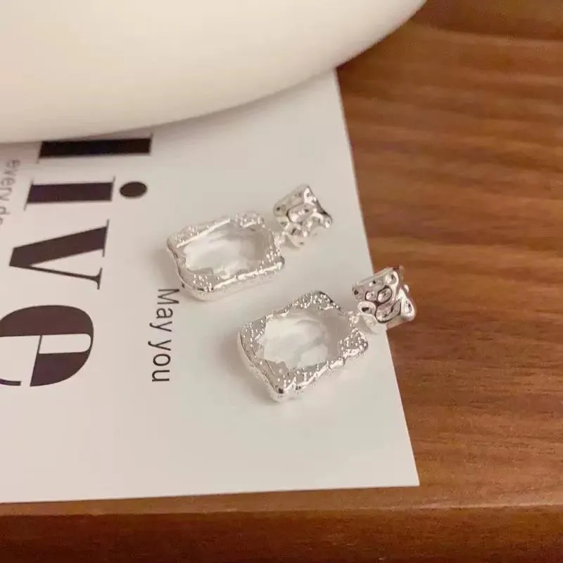 DAN DREAM S925 Silver Stud Earrings Women's-7