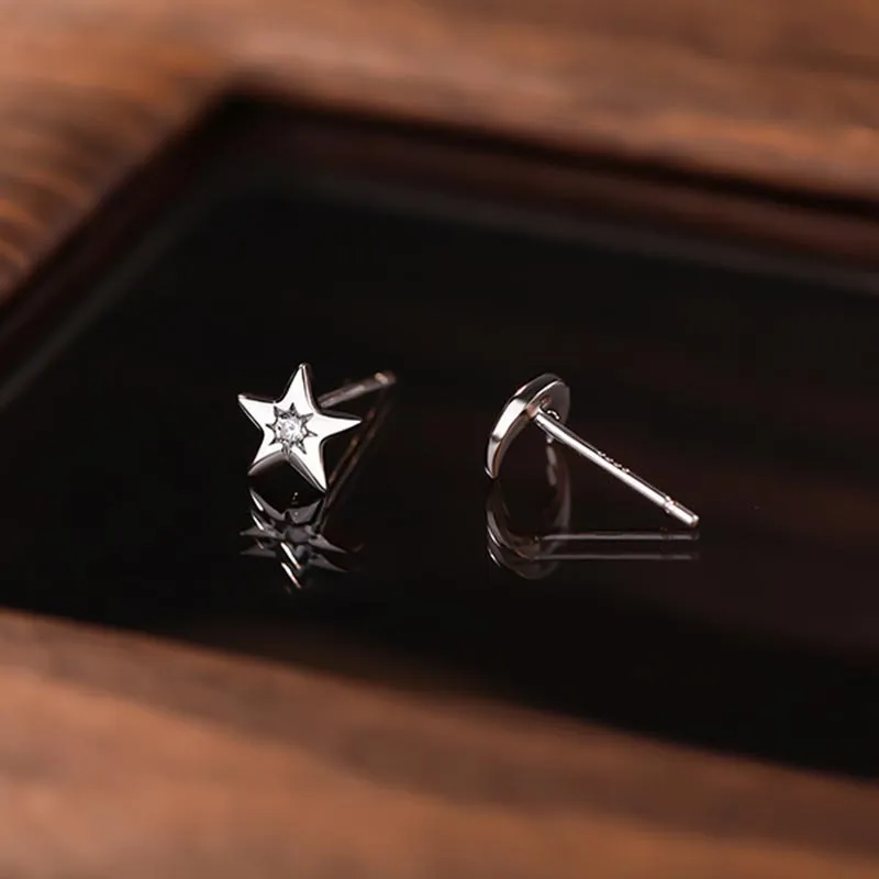 DAN DREAM S999 Fine Silver Stud Earrings Women's-5