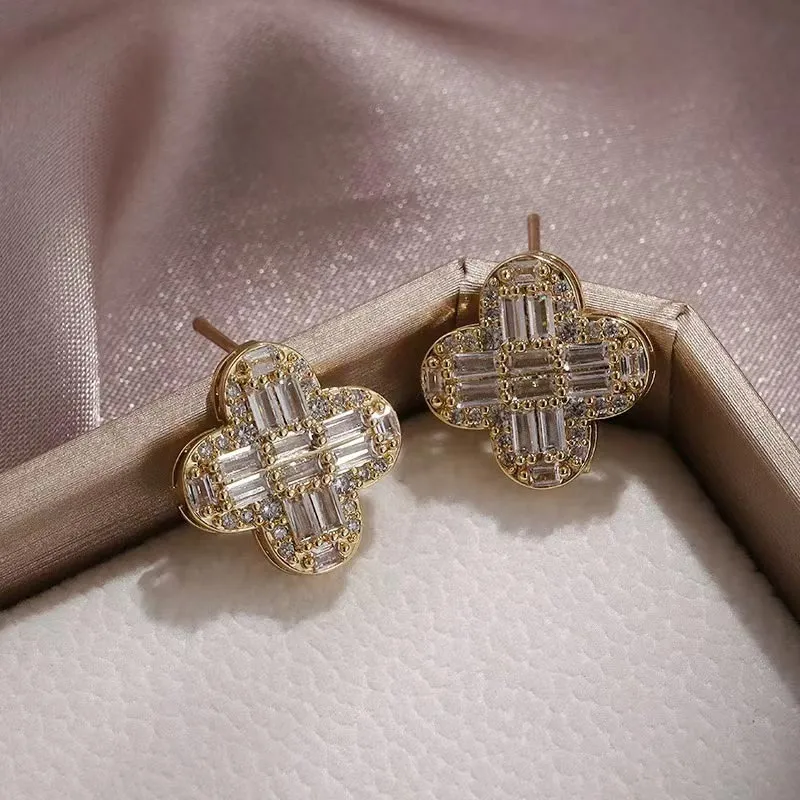 DAN DREAM S925 Silver Stud Earrings Women's-4