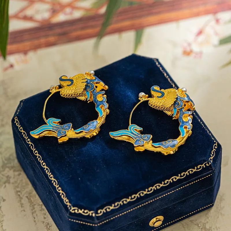 SHARK BABY Enamel Earrings Women's-5
