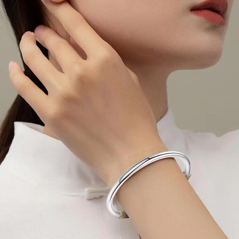 SHARK BABY S999 Fine Silver Bangles Unisex-3