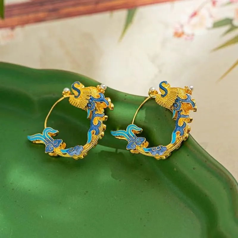 SHARK BABY Enamel Earrings Women's-4