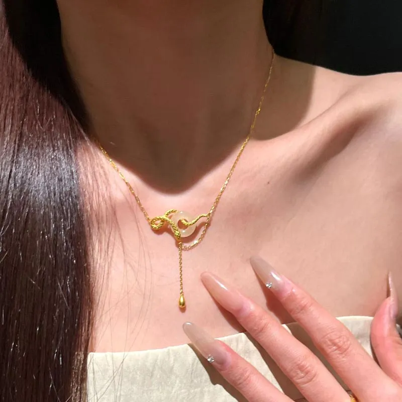SHARK BABY Colored Glaze Necklaces Unisex-5