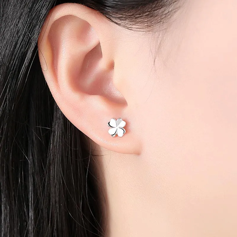 DAN DREAM S999 Fine Silver Stud Earrings Women's-1