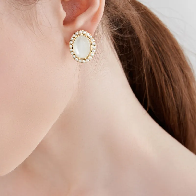 DAN DREAM Colored Glaze Stud Earrings Women's-8