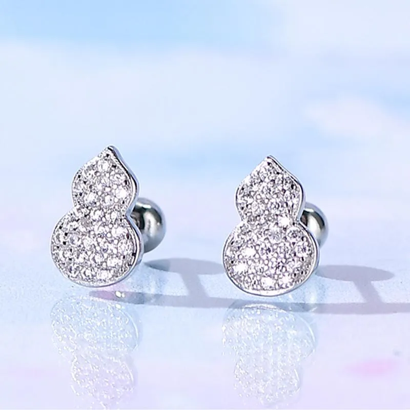SHARK BABY S925 Silver Stud Earrings Women's-5