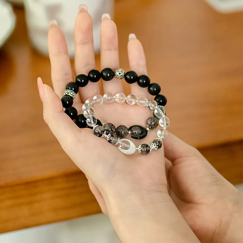 DAN DREAM Obsidian Jade Bracelet Hand Accessory Unisex-7