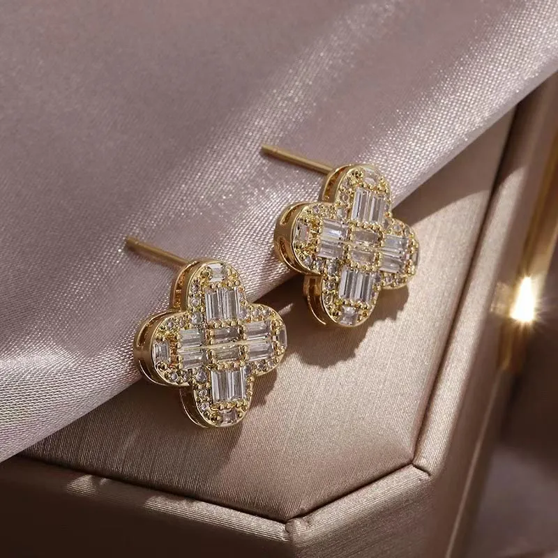 DAN DREAM S925 Silver Stud Earrings Women's-6