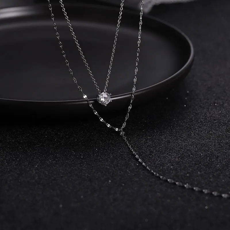 DAN DREAM Zircon Necklaces Women's-7