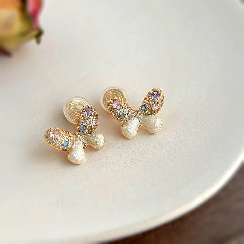 DAN DREAM Enamel Clip On Earrings Women's-4