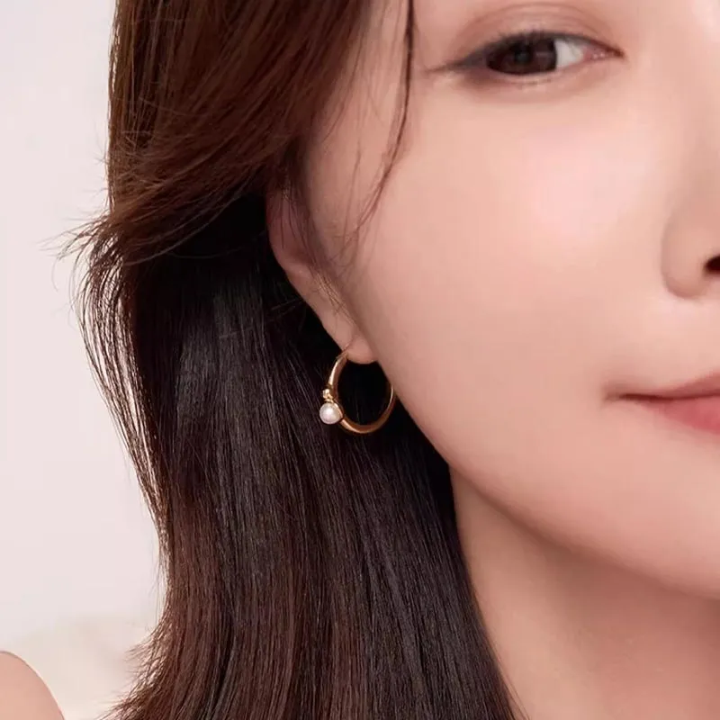 DAN DREAM Freshwater Pearl Earrings Women's-3