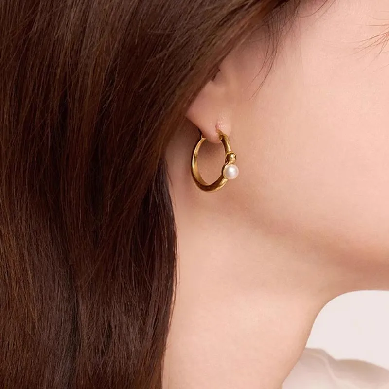 DAN DREAM Freshwater Pearl Earrings Women's-2