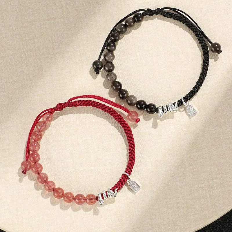 SHARK BABY Strawberry Quartz Bracelets Unisex-21