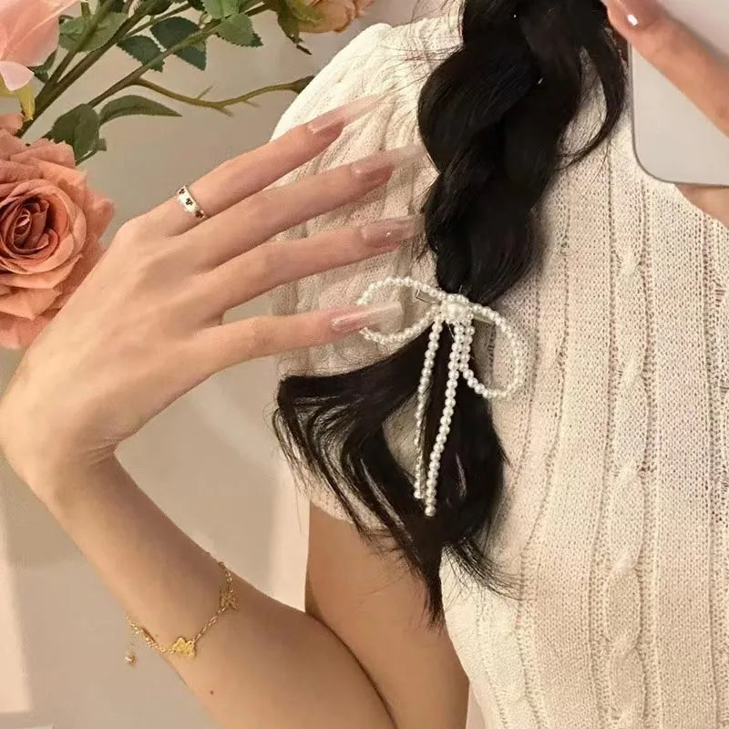 DAN DREAM Faux Pearl Hair Clips Women's-2