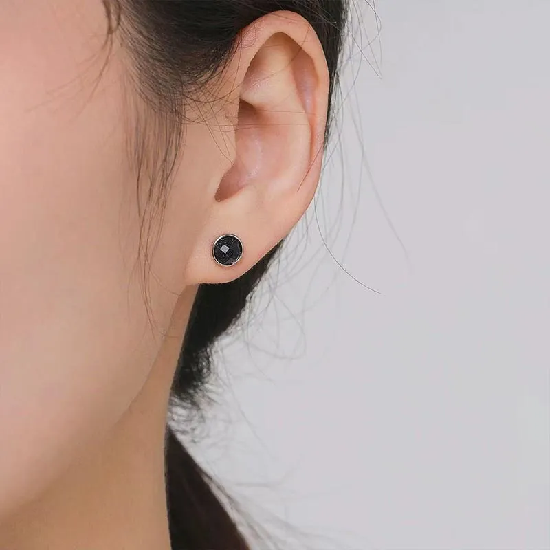 DAN DREAM S999 Fine Silver Stud Earrings Unisex-1