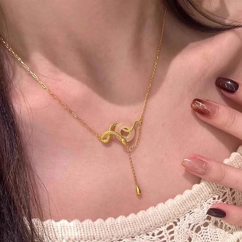SHARK BABY Colored Glaze Necklaces Unisex-4