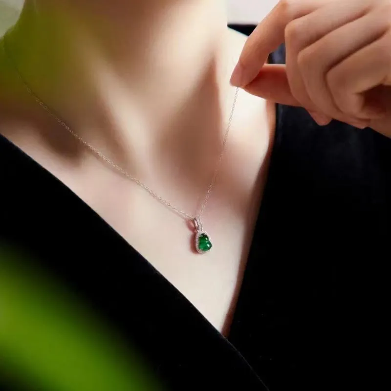 SHARK BABY Colored Glaze Collarbone Chain Necklace Women's-1