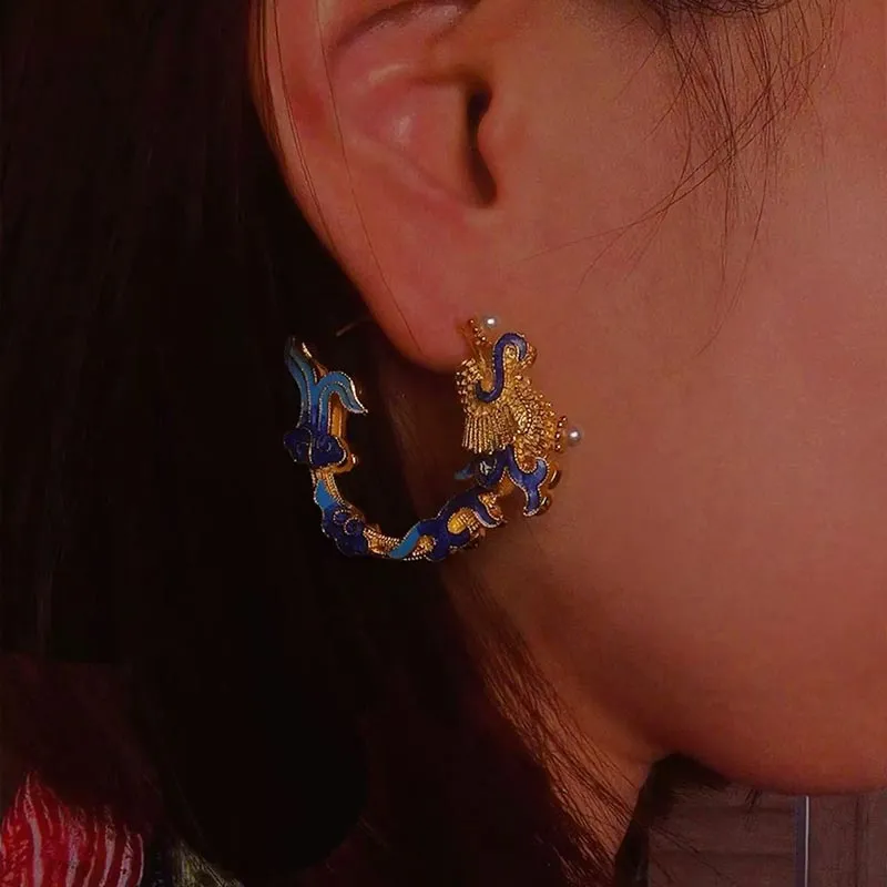 SHARK BABY Enamel Earrings Women's-2