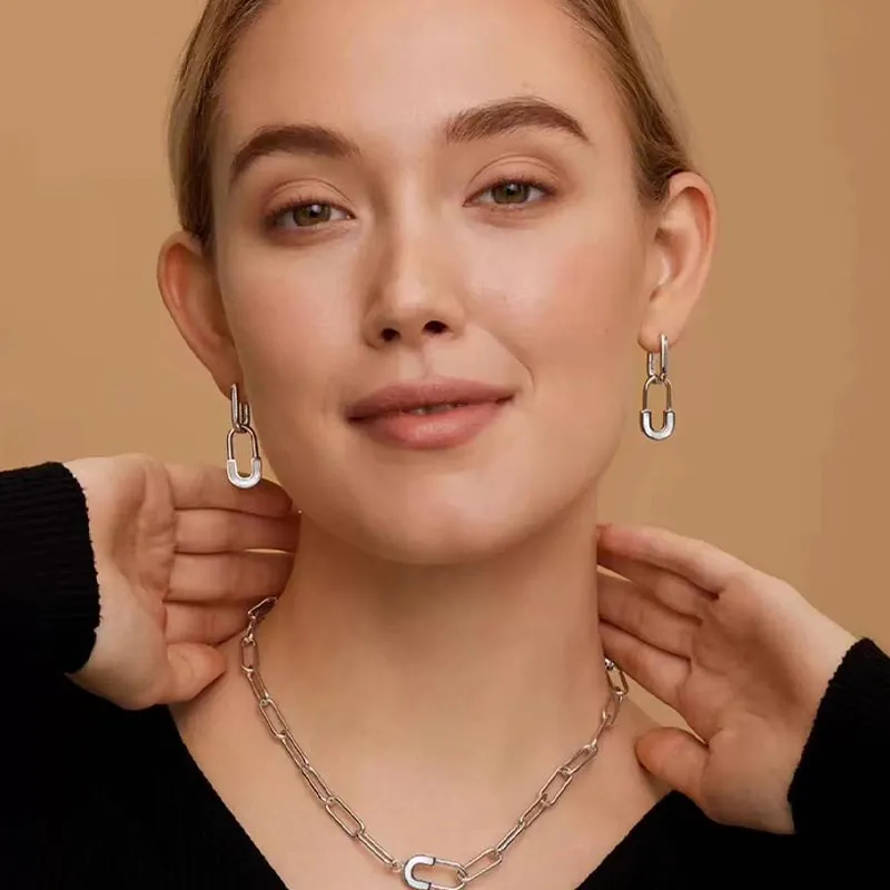 DAN DREAM White Shell Earrings Women's-4