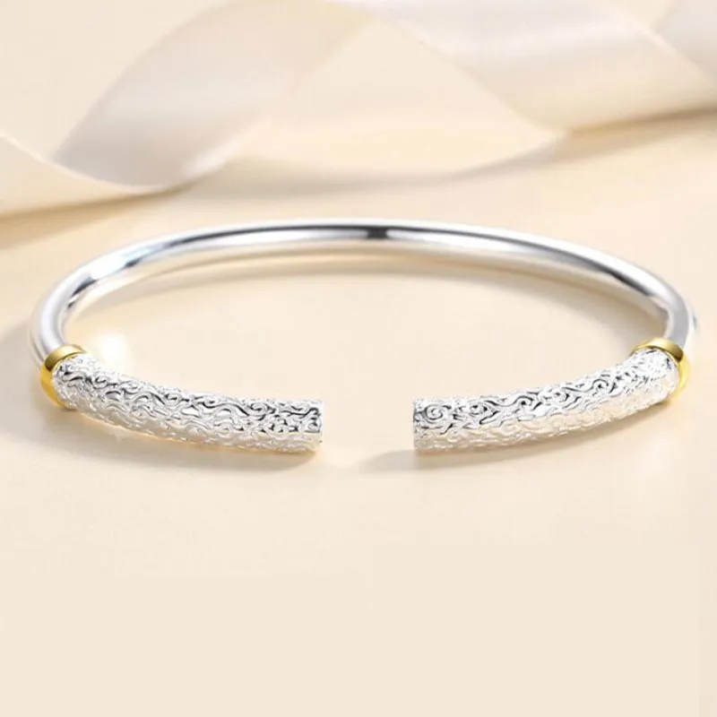 SHARK BABY S999 Fine Silver Bangles Unisex-7