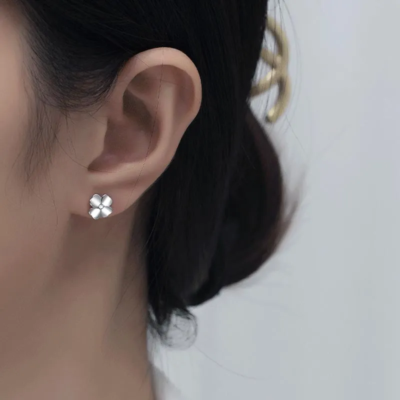 DAN DREAM S999 Fine Silver Stud Earrings Women's-2