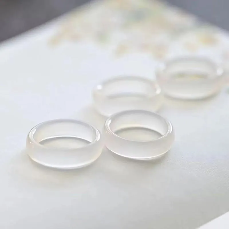 SHARK BABY Chalcedony Rings Unisex-5