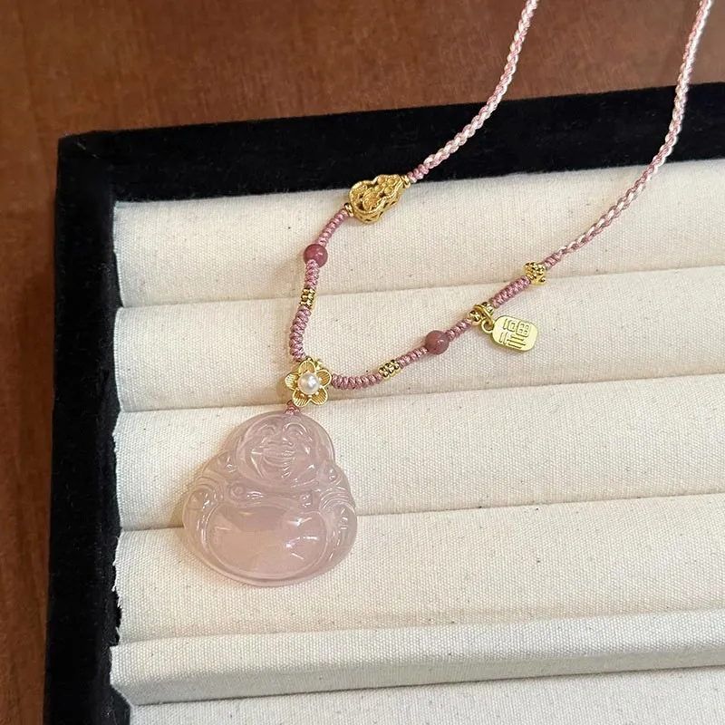SHARK BABY Chalcedony Collarbone Chain Necklace Women's-5