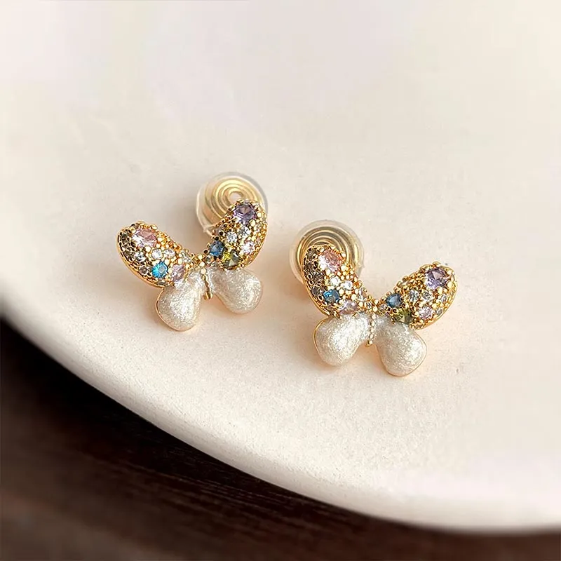 DAN DREAM Enamel Clip On Earrings Women's-5