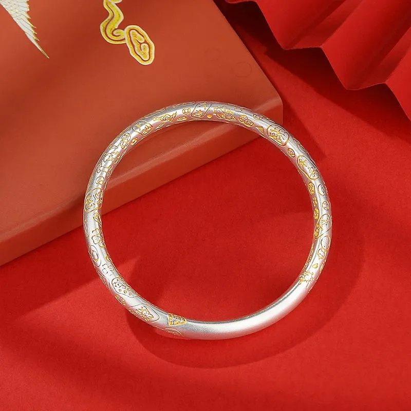 SHARK BABY S999 Fine Silver Bangles Unisex-3