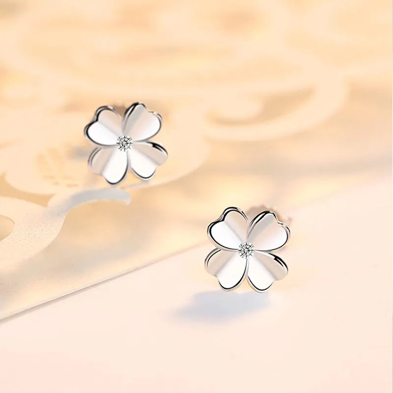 DAN DREAM S999 Fine Silver Stud Earrings Women's-5