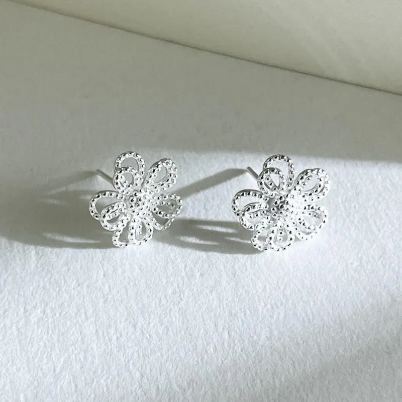 SHARK BABY S925 Silver Stud Earrings Women's-6