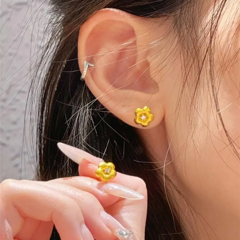 DAN DREAM Alloy Stud Earrings Women's-4